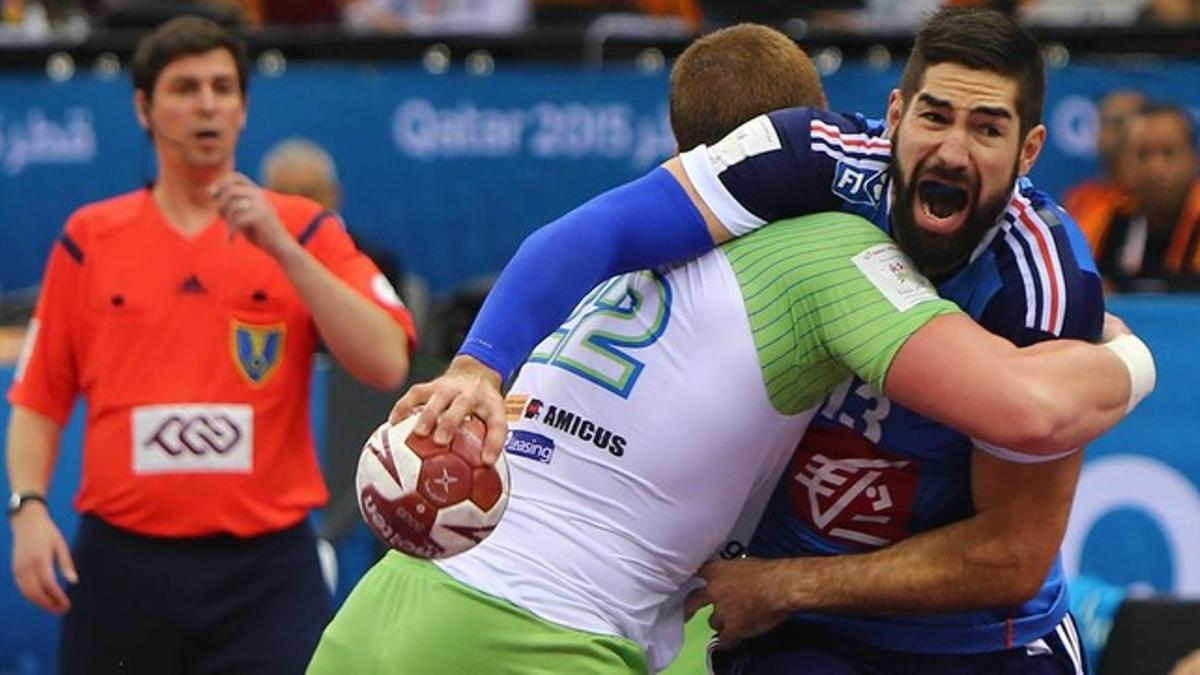 Karabatic, en el partido de cuartos de final ante Eslovenia.