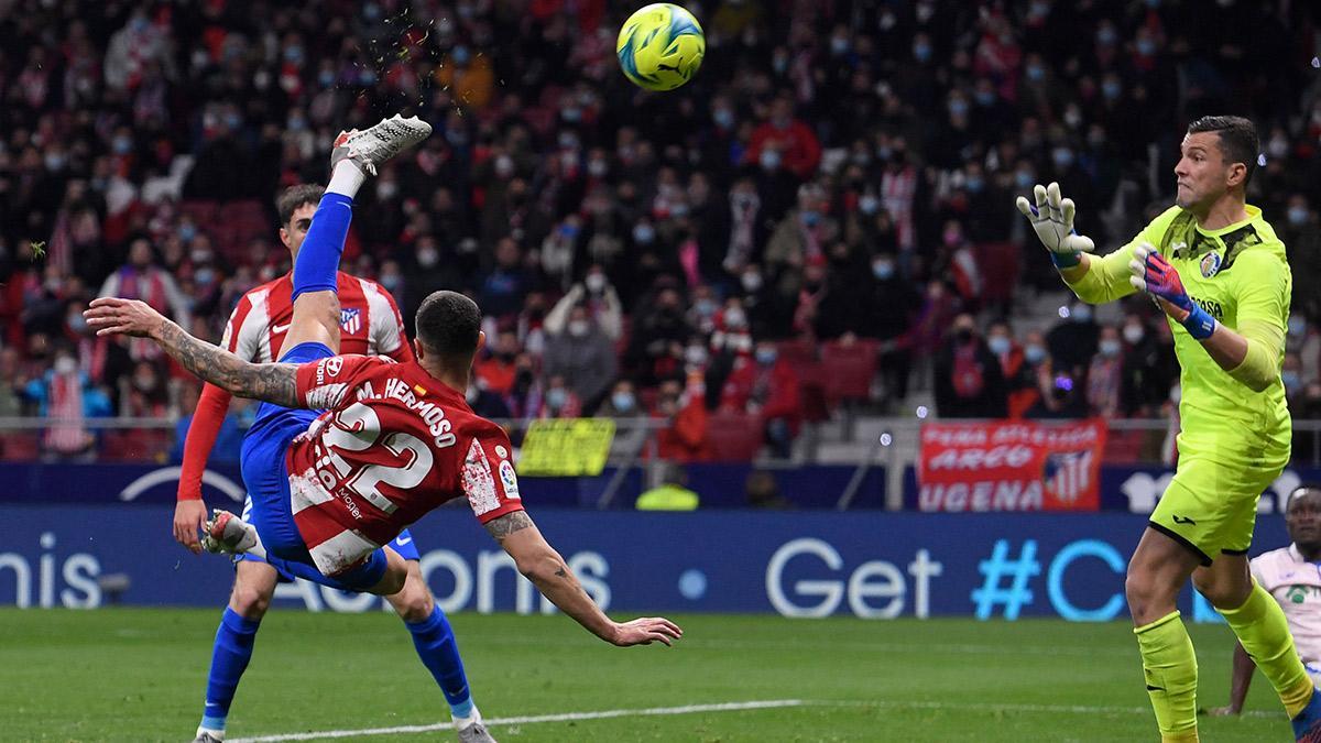 Así golpeó Mario Hermoso para marcar el 4-3 ante el Getafe