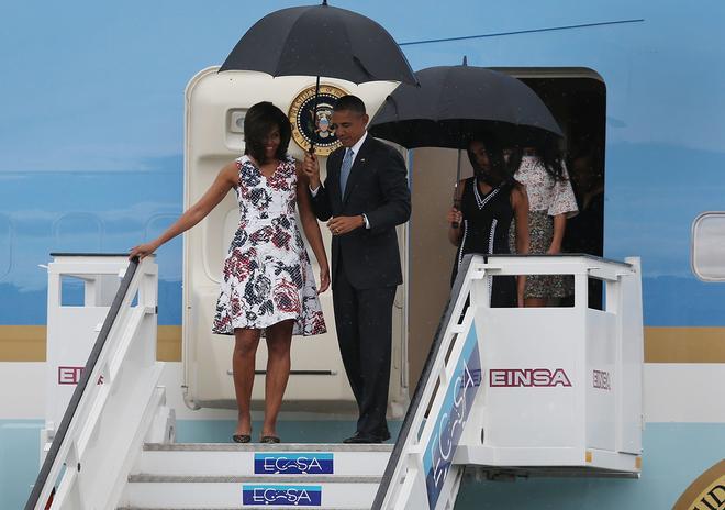 Michelle Obama con vestido de Carolina Herrera