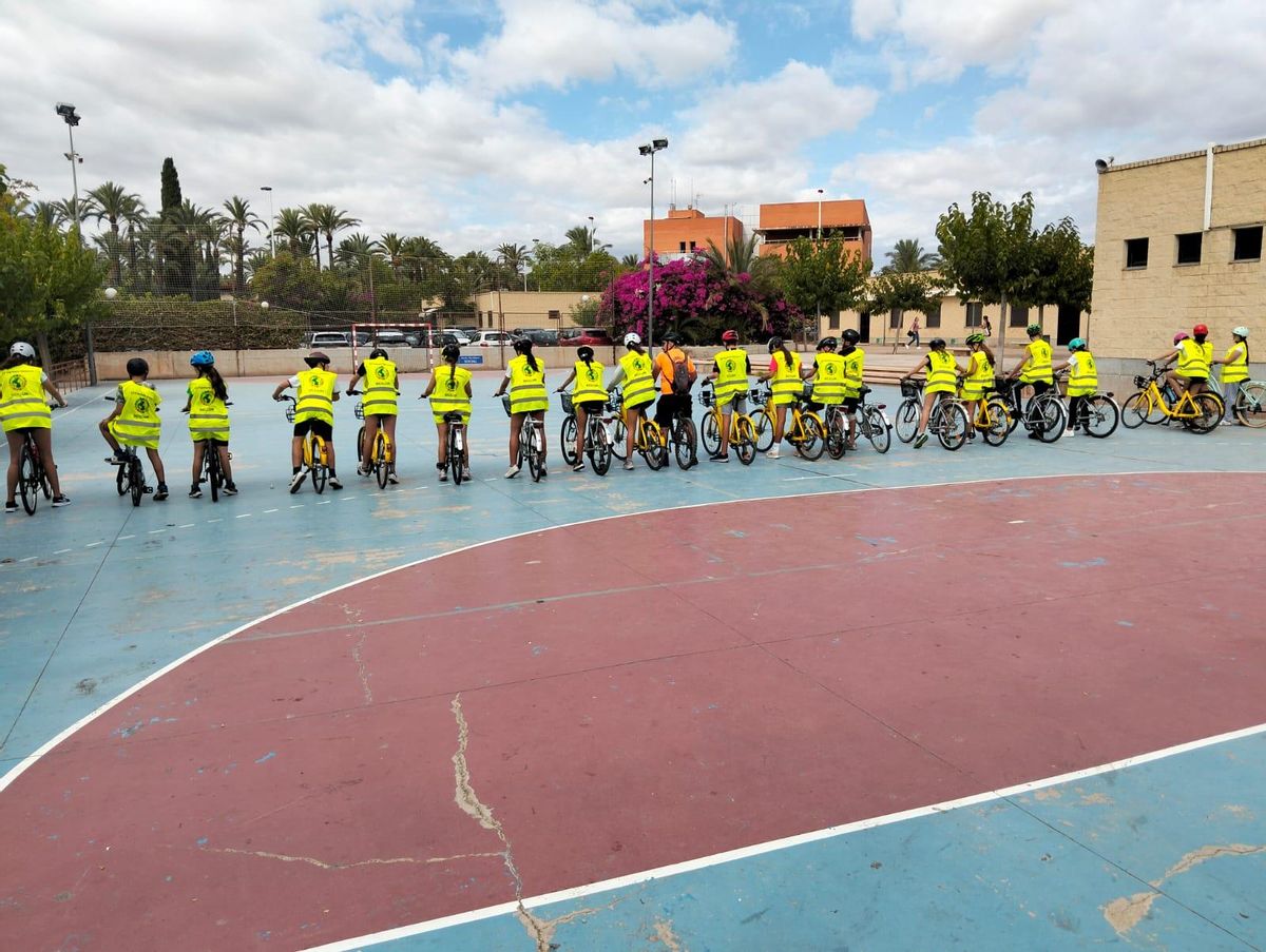 Los alumnos también realizan rutas en bicicleta desde el instituto a varias zonas verdes de Elche