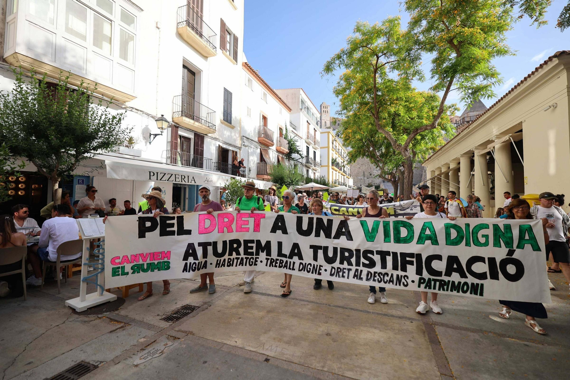 Manifestación contra la masificación turística en Ibiza