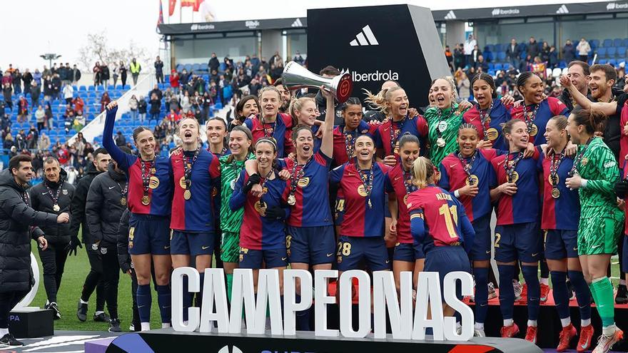 Así celebró el Barça la Supercopa tras marcarle una manita al Real Madrid