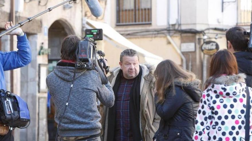 Alberto Chicote, en Zamora durante la grabación del rodaje en el restaurante Casa Zamora.