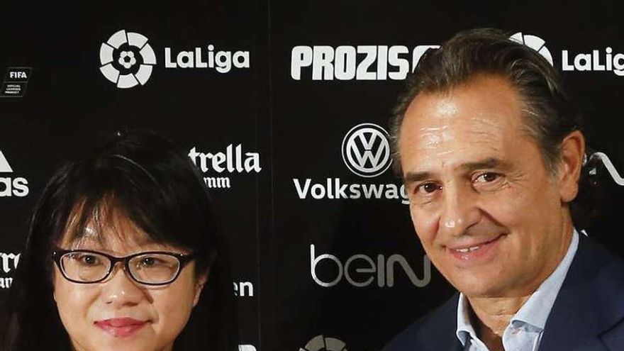 Cesare Prandelli, durante su presentación con el Valencia.