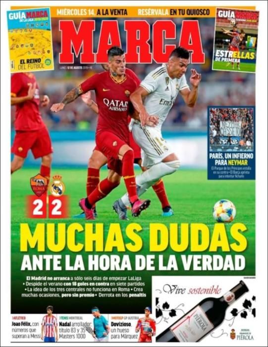 Portada MARCA lunes 12 de agosto de 2019