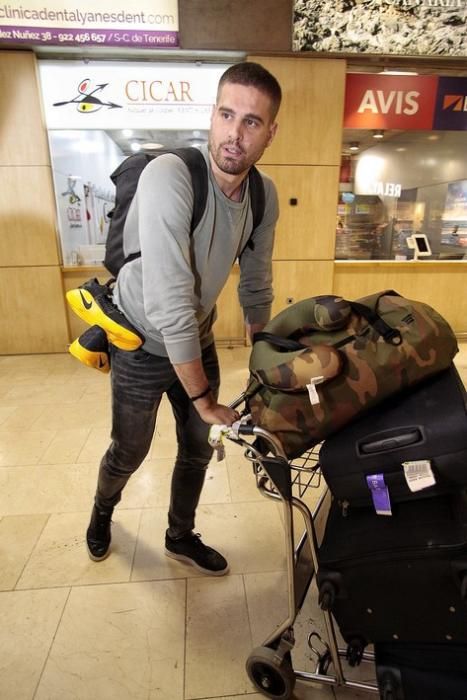 Georgios Bogris tras aterrizar en el aeropuerto de Los Rodeos