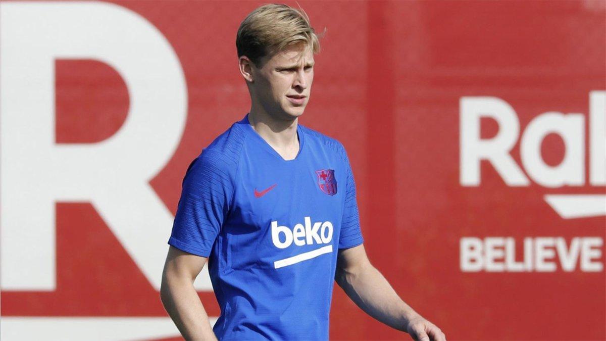 De Jong, durante un entrenamiento