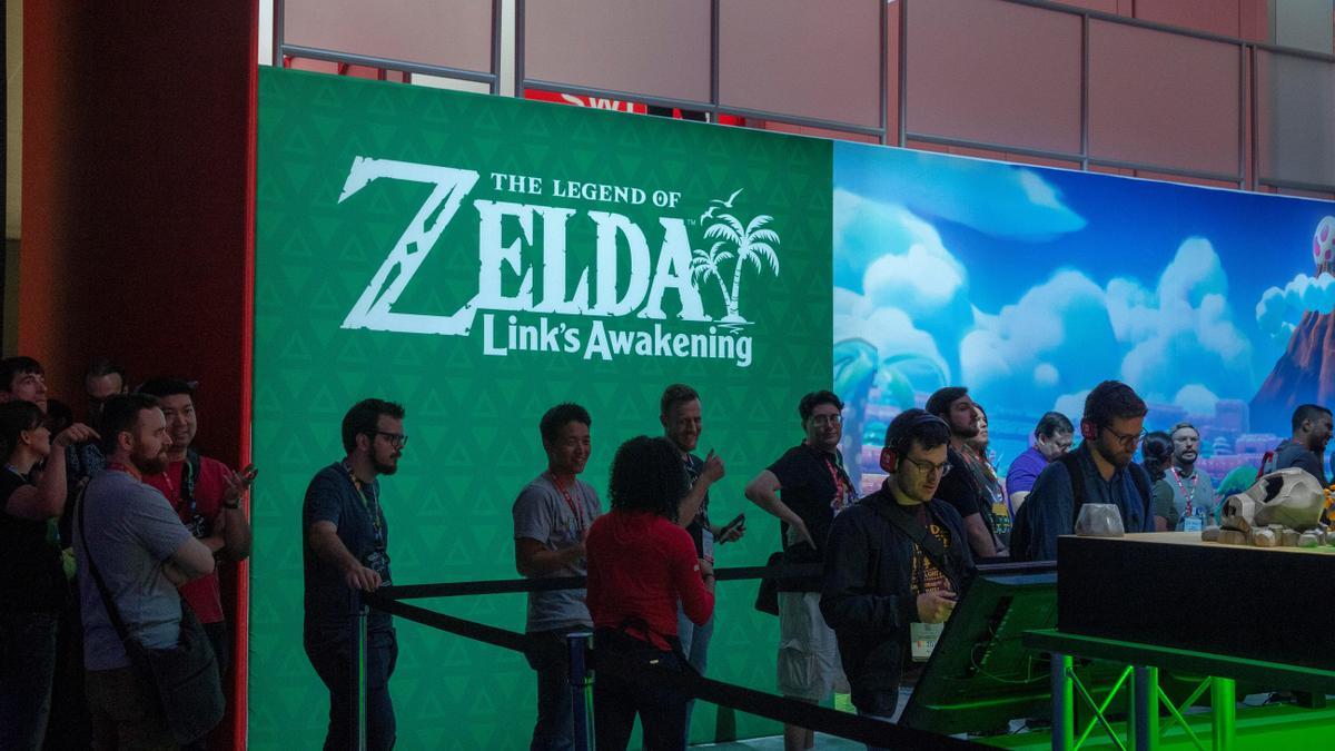Un stand de la compañía Nintendo durante la presentación de un videojuego de la saga 'Zelda'.