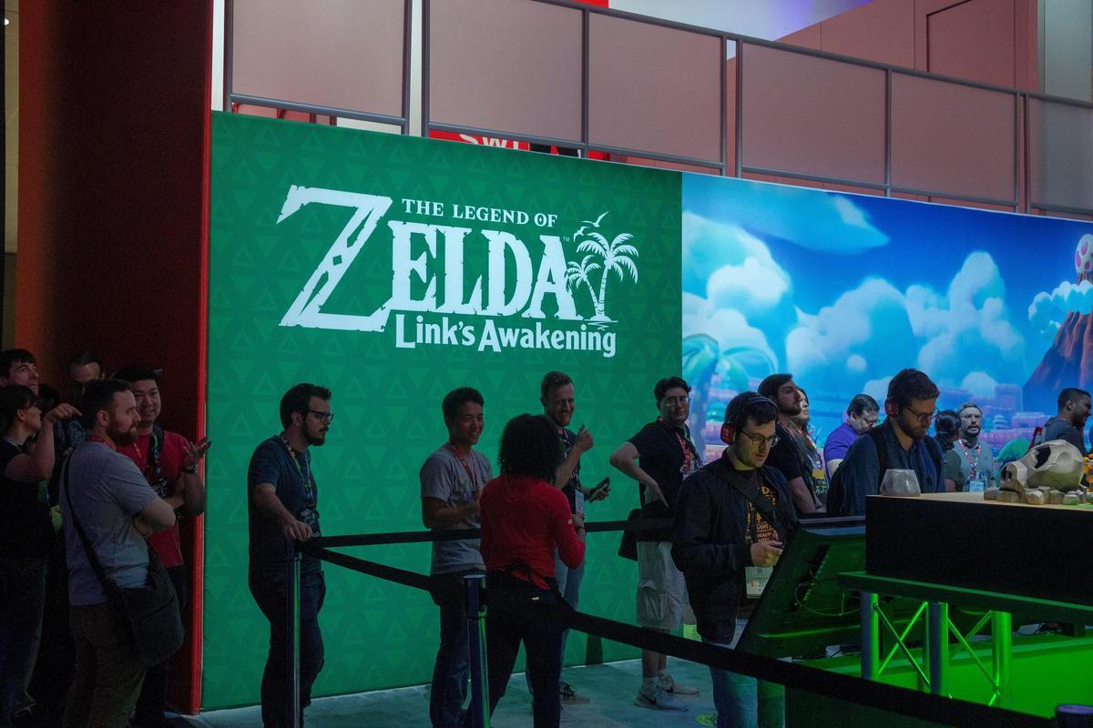 Un stand de la compañía Nintendo durante la presentación de un videojuego de la saga 'Zelda'.