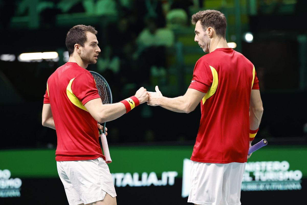 Marcel Granollers y Pedro Martínez, en la Copa Davis
