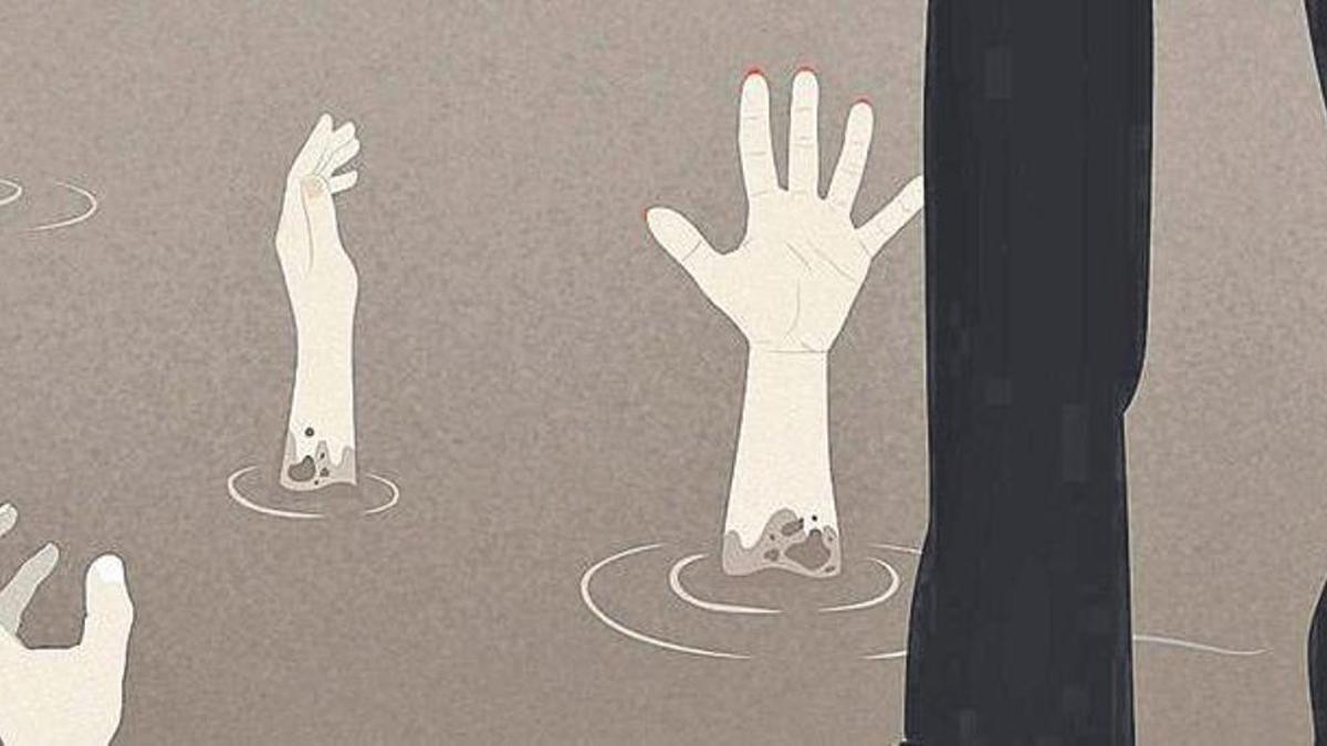 Ilustración: Sánchez quemado en el horno de ‘MasterChef’.