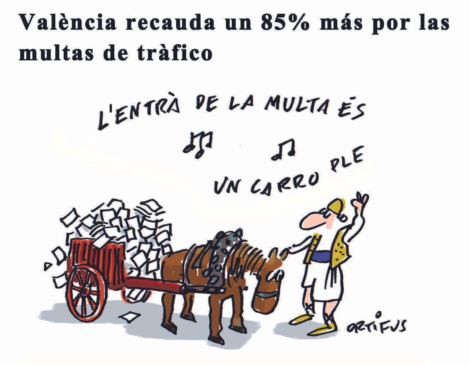 València recauda un 85% más por las multas de tráfico