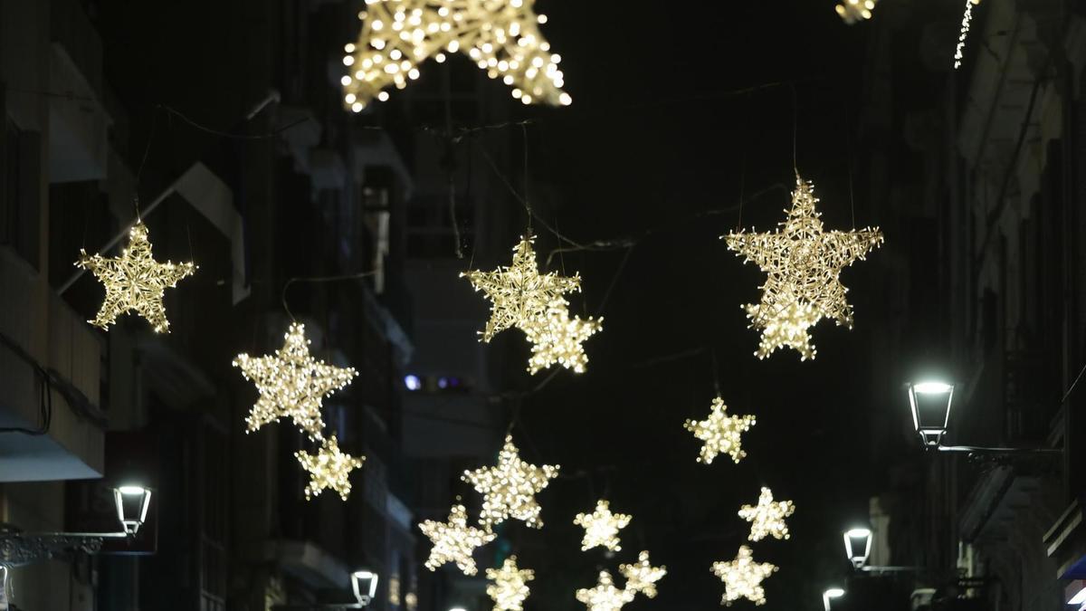 Sterne dürfen natürlich bei der Weihnachtsbeleuchtung nicht fehlen.