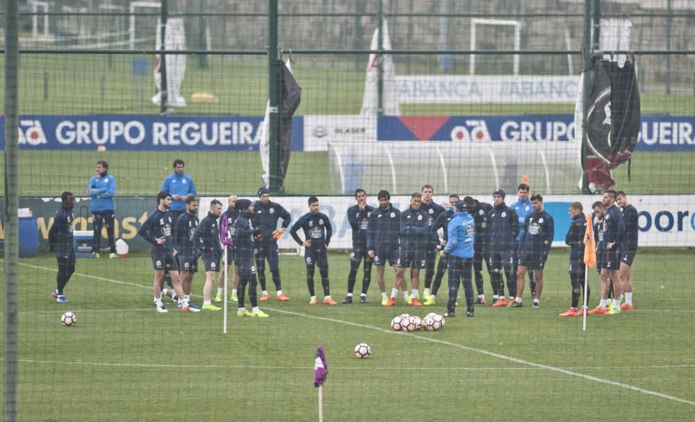 Entrenamiento del Deportivo en Abegondo