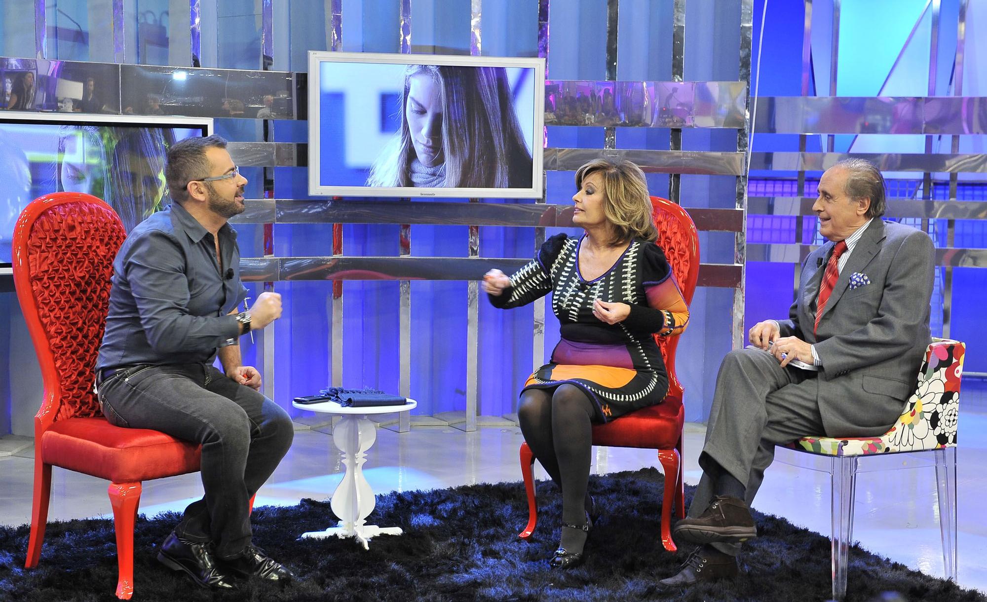 Jorge Javier Vázquez, Maria Teresa Campos y Jaime Peñafiel en 'Sálvame'.