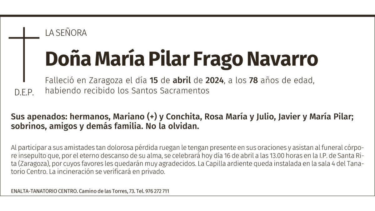 Doña María Pilar Frago Navarro