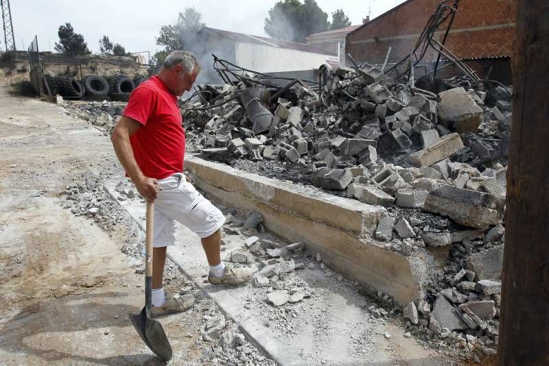 Imágenes del incendio en Alcañiz