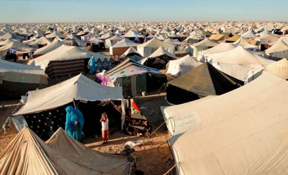 Vista general de un campo de saharauis desplazados, a 18 kilómetros de El Aaiún.