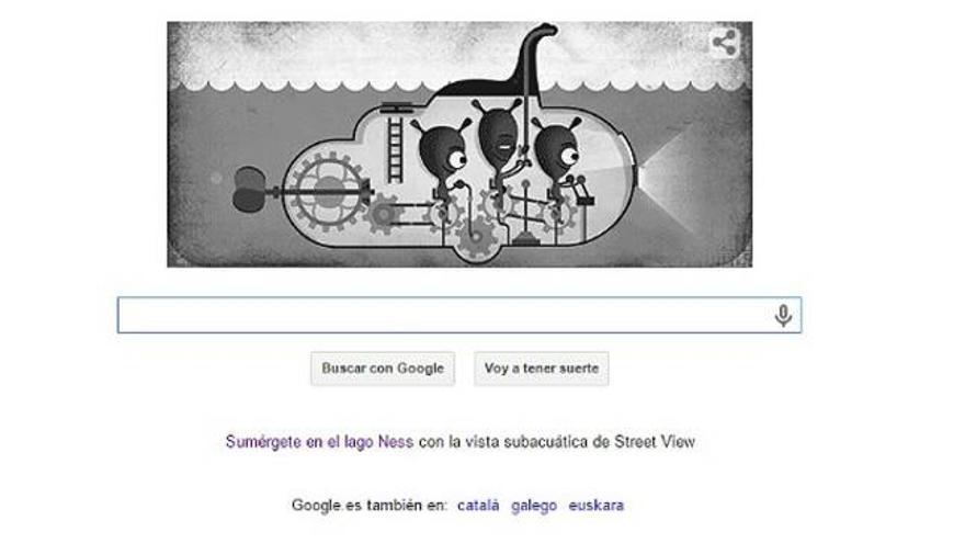 Google se une con un &#039;doodle&#039; animado al misterio del monstruo del lago Ness