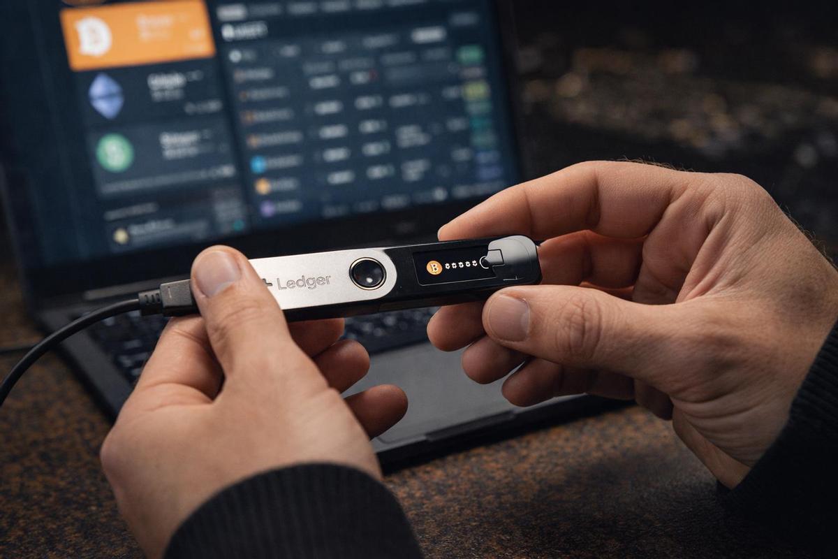 Una billetera electrónica "fría" de criptomonedas.
