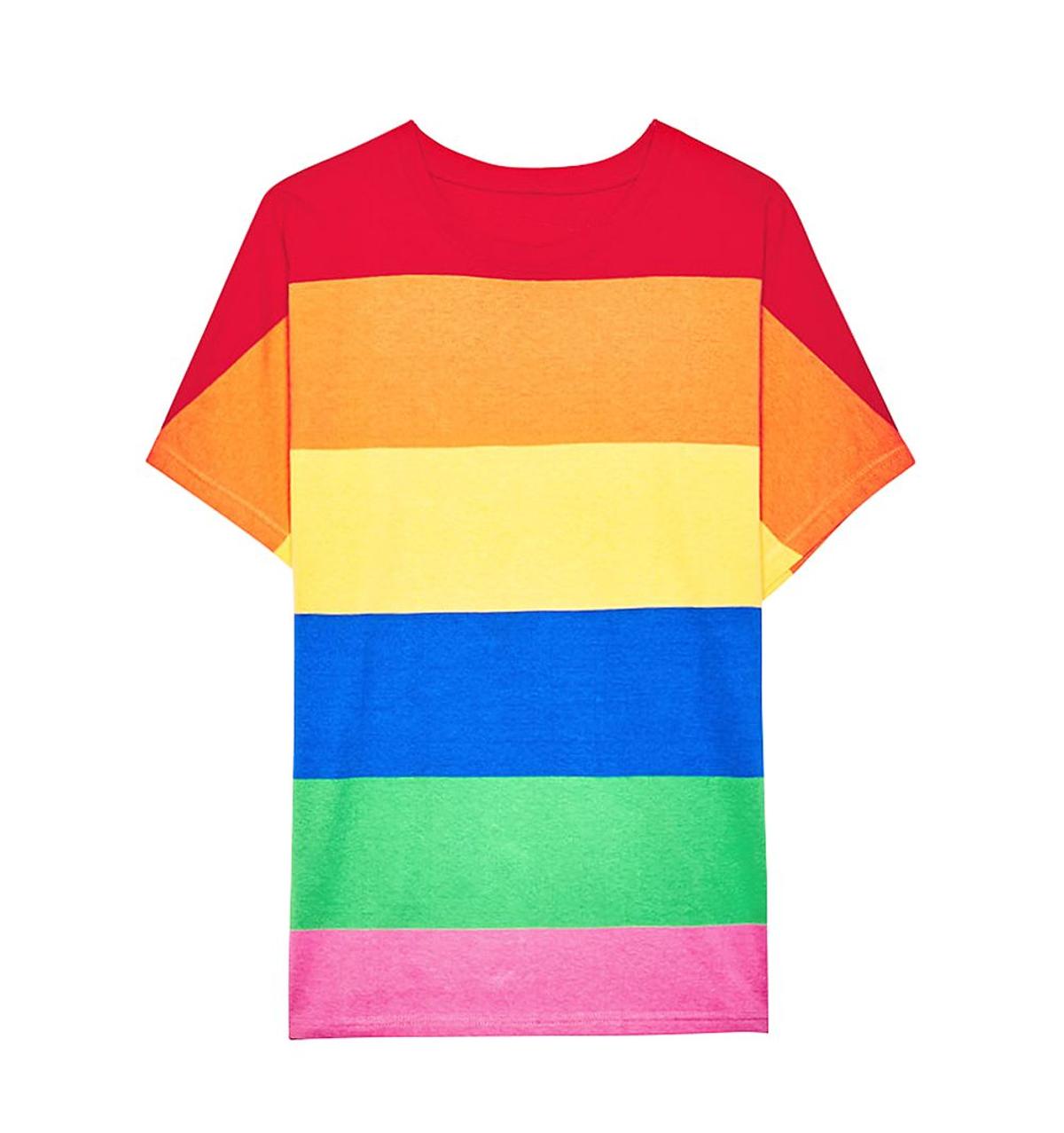 Camiseta franjas multicolor, de Berhska