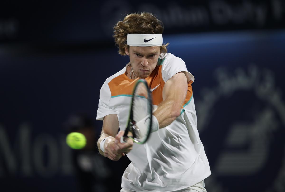 Rublev, durante la final