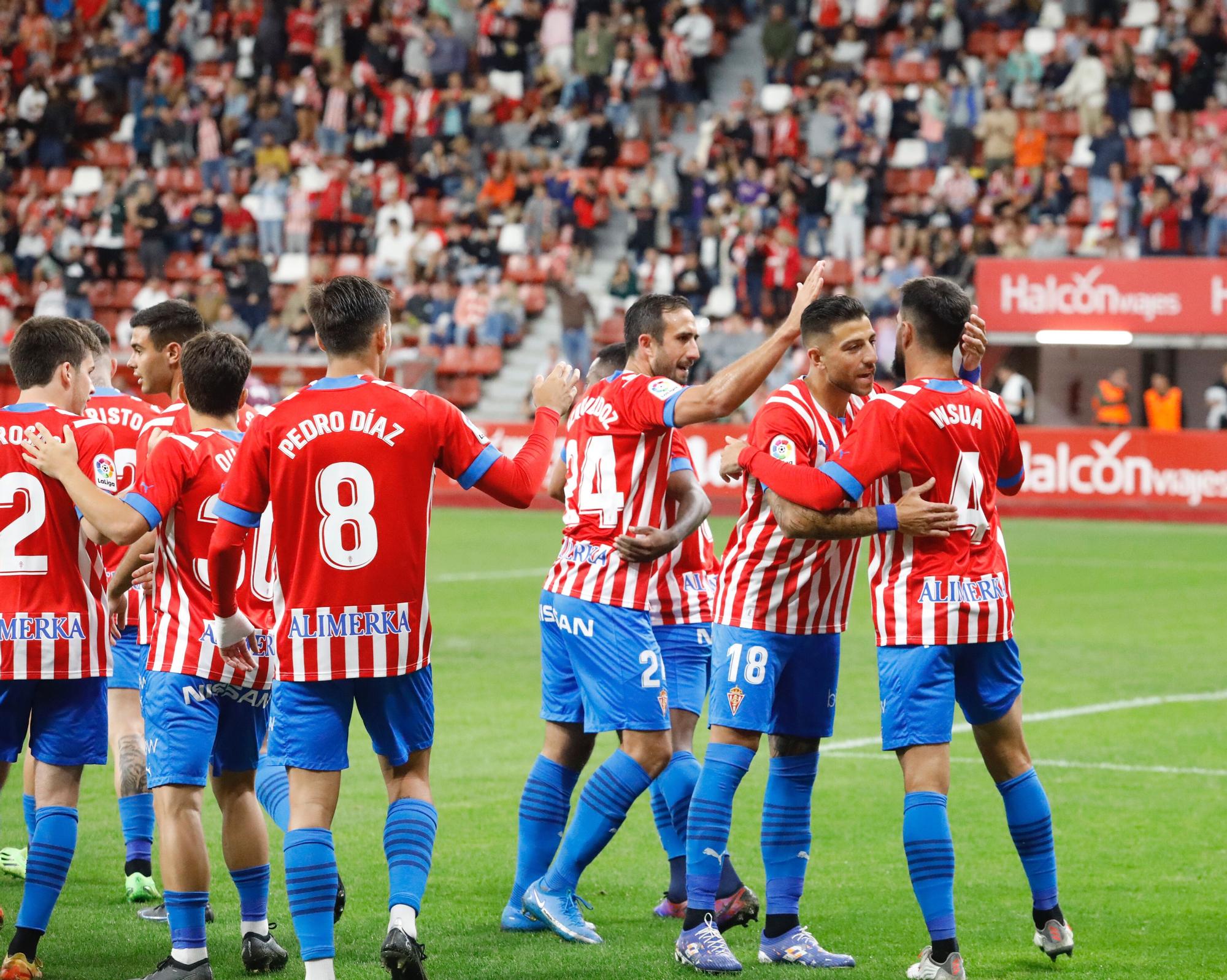 En imágenes: El Sporting consigue los tres puntos ante el Ibiza en un partido muy disputado