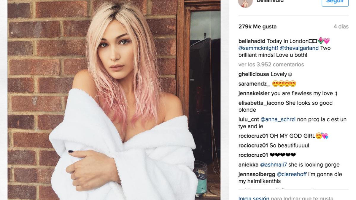 ¡Viva el pelo rosa de Bella Hadid!