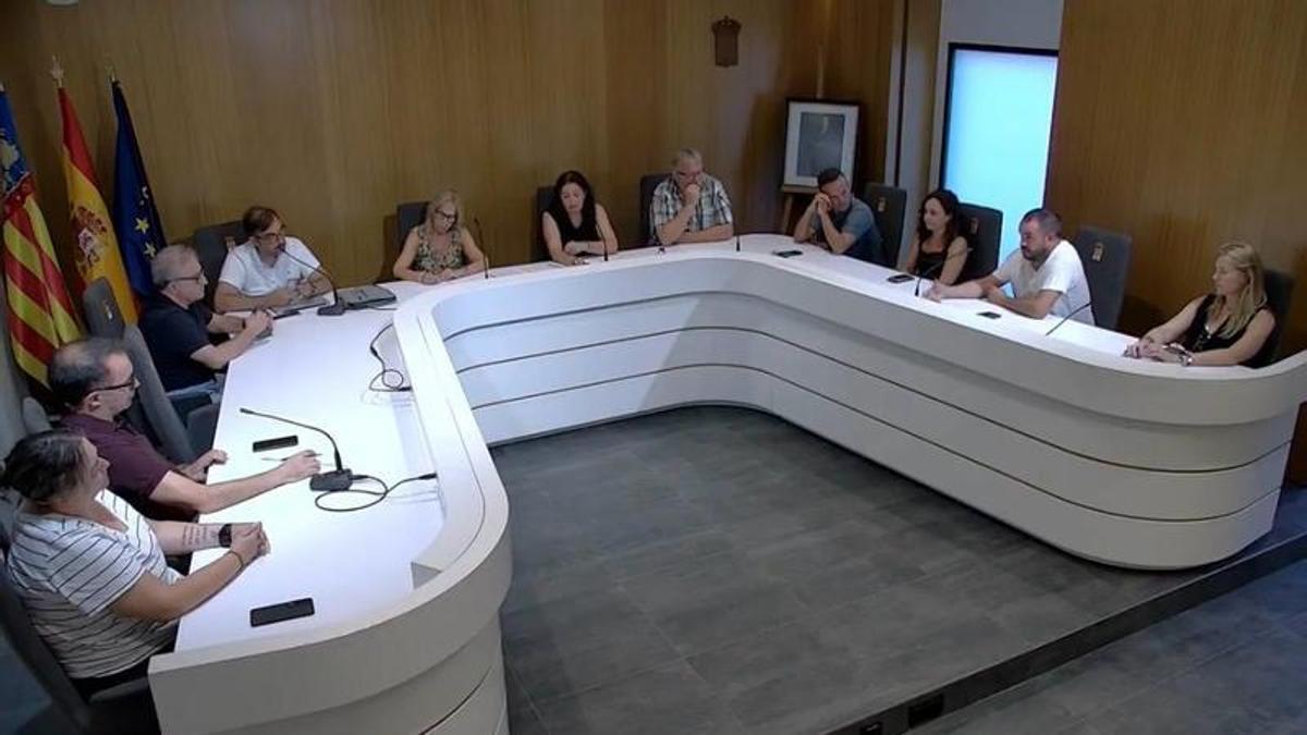 Concejales de Faura, en su último pleno.