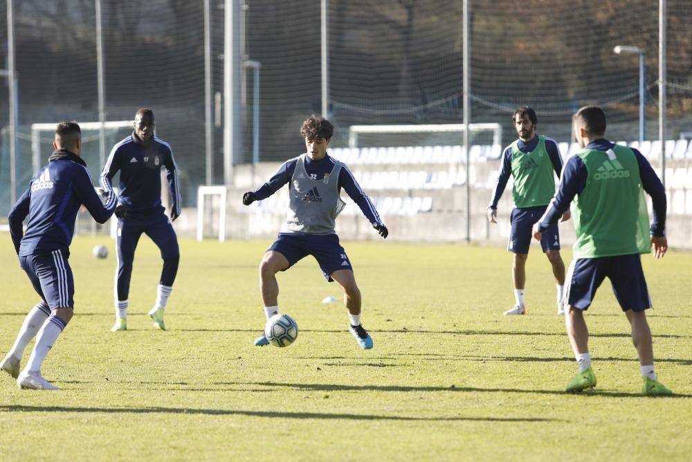 Entrenamiento del Oviedo en El Requexón