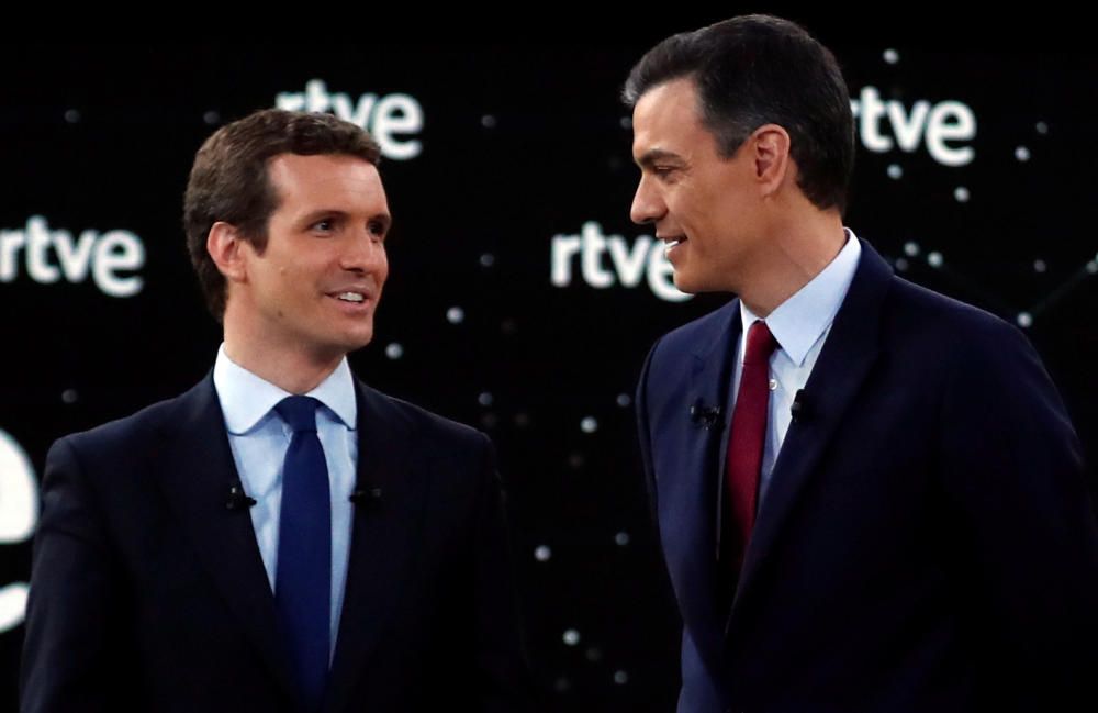 El debate electoral a cuatro de RTVE, en imágenes