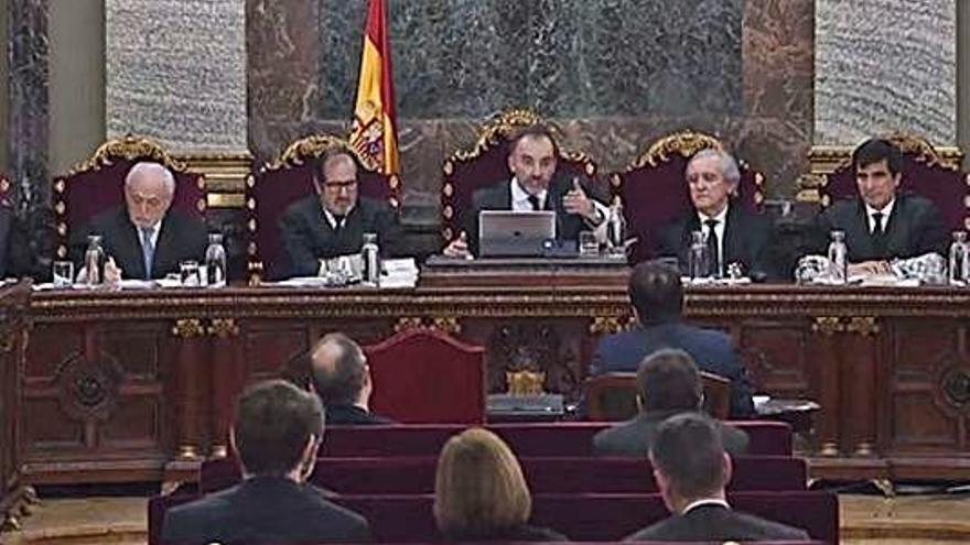 Sessió del judici del procés, ahir al Tribunal Suprem