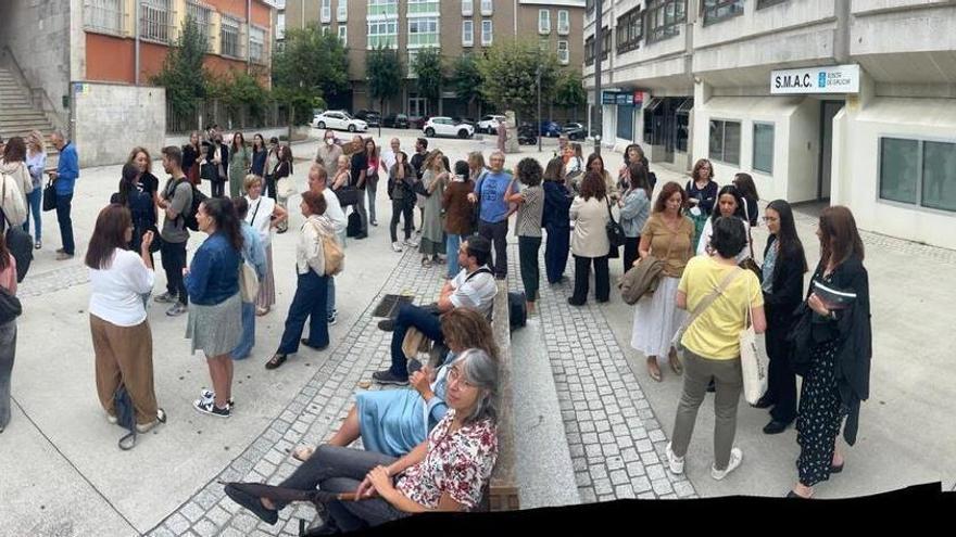 Los docentes del instituto Ramón Menéndez Pidal, en A Coruña, rechazan entrar al claustro por las obras activas: "Nosotros queremos trabajar y queremos que nuestros alumnos se incorporen, pero en las condiciones adecuadas"