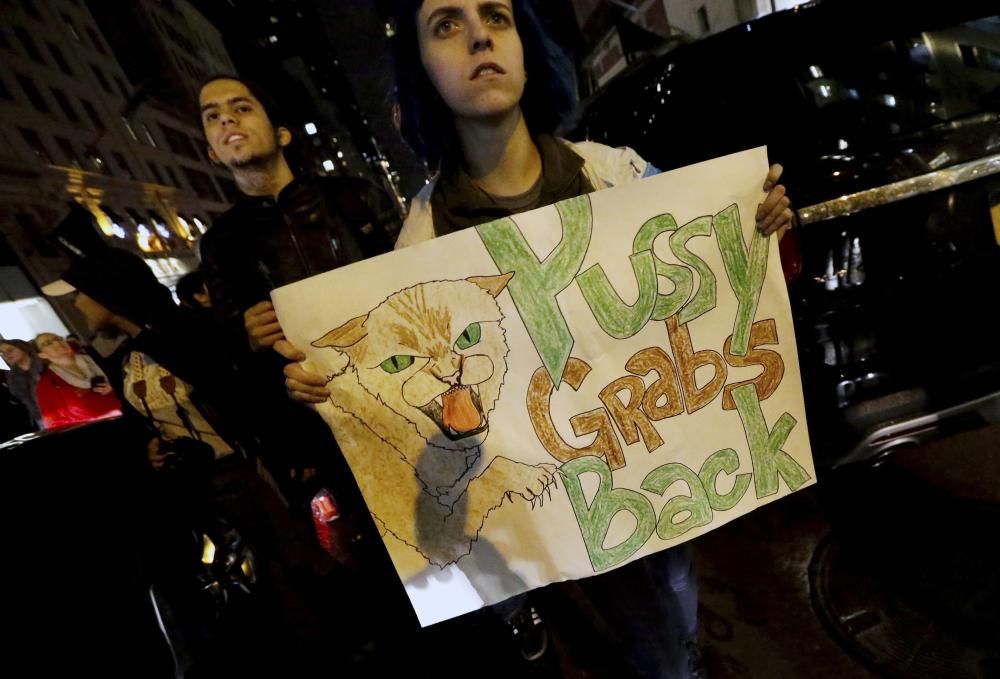 PROTESTA POR RESULTADO ELECTORAL EN NUEVA YORK