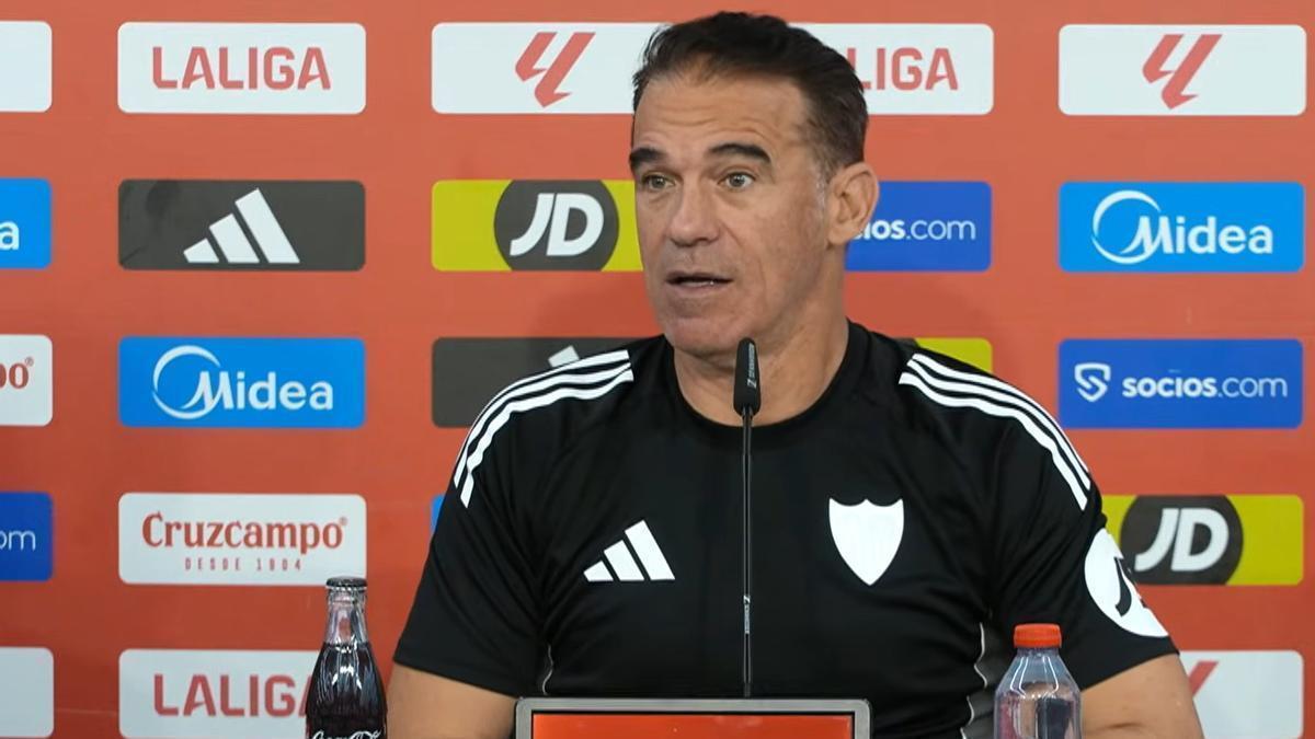 Luis García Plaza, en la previa del Celta-Sevilla de final de Liga
