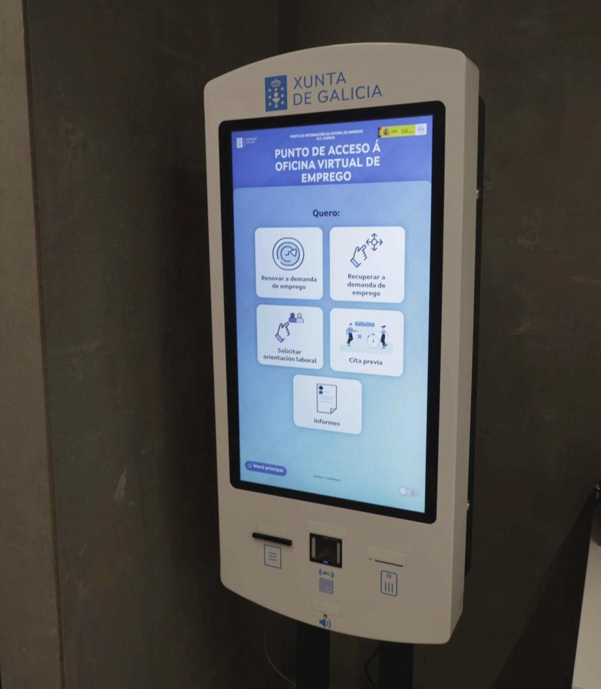 Dispositivo electrónico instalado en la oficina de Cangas. | FDV