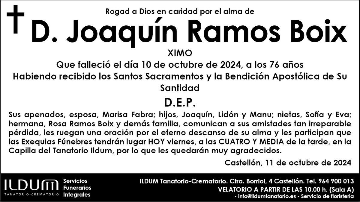 D. Joaquín Ramos Boix