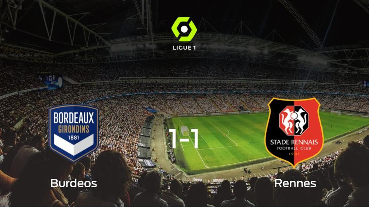 El FC Girondins Burdeos y el Stade Rennes empatan 1-1 y se reparten los puntos