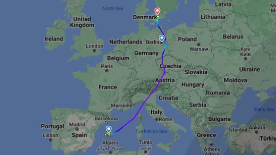 Mallorca-Flug nach Berlin nach Kopenhagen umgeleitet.