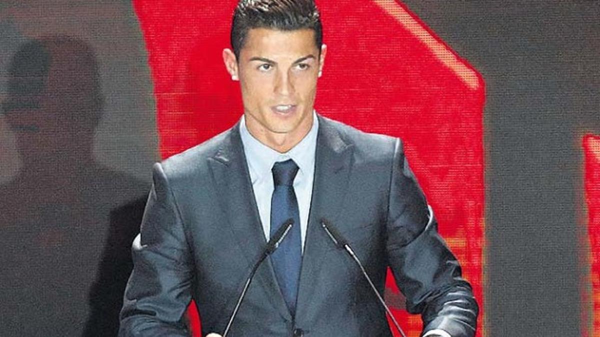 Cristiano Ronaldo, en la gala de la LFP