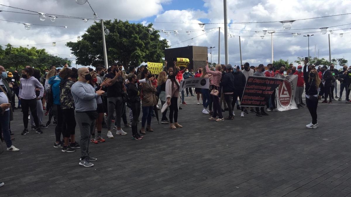 Concentración de gimnasios y deportistas en Santa Cruz de Tenerife.