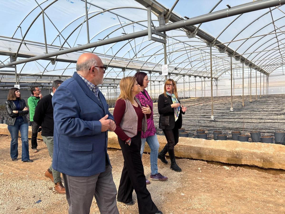 Visita de la secretaria de Estado junto a Pilar Bernabé en Chiva.