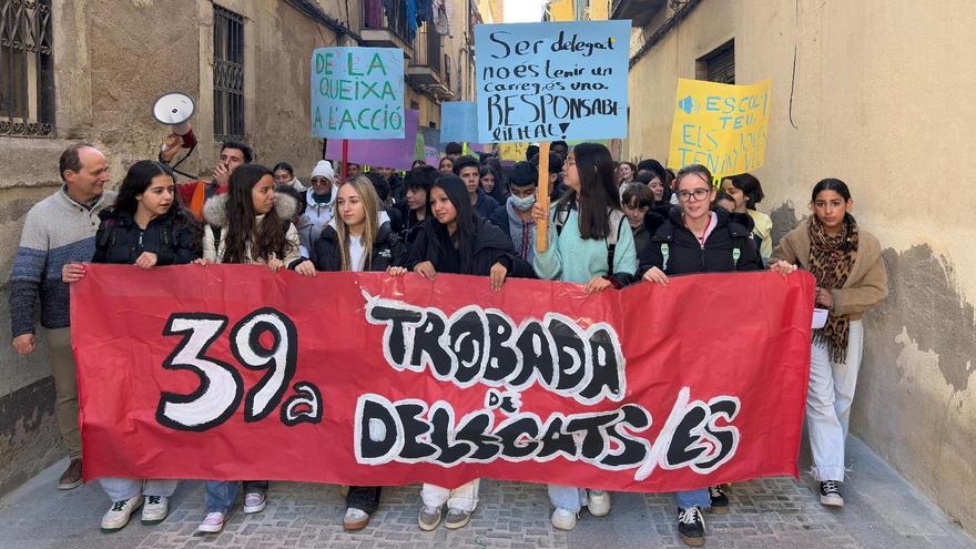 La capçalera de la manifestació pretenia donar visibilitat a la trobada