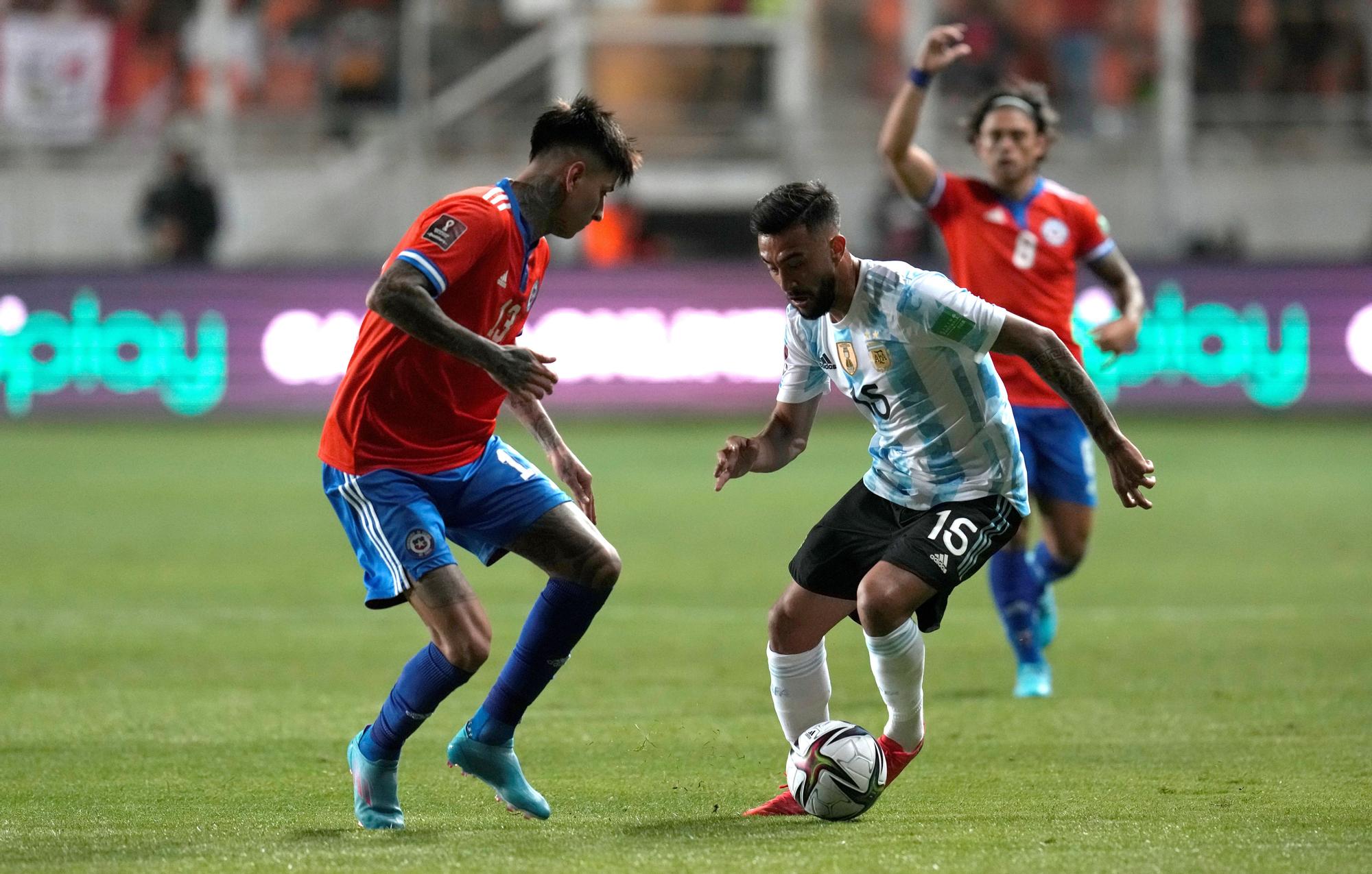 Argentina, durante su encuentro frente a Chile