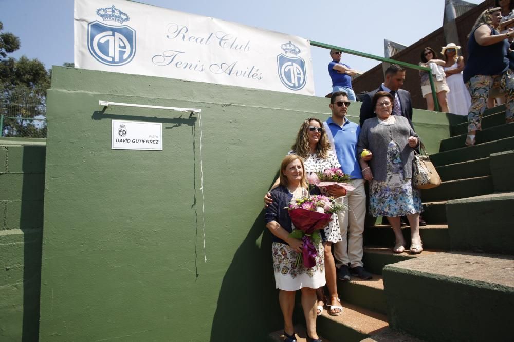 Homenaje a David Gutiérrez en el Club de Tenis de Avilés