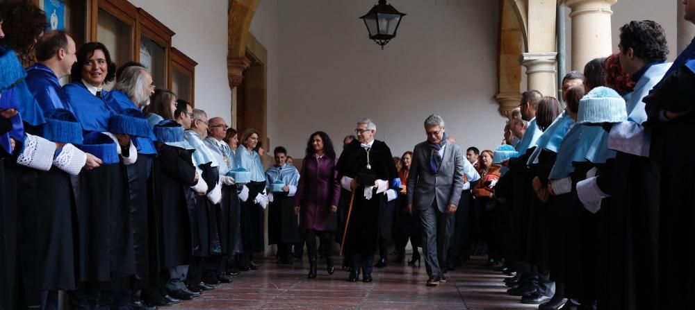 Acto de celebración de la Festividad de Santo Tomas de Aquino en el edificio histórico de la Universidad de Oviedo.