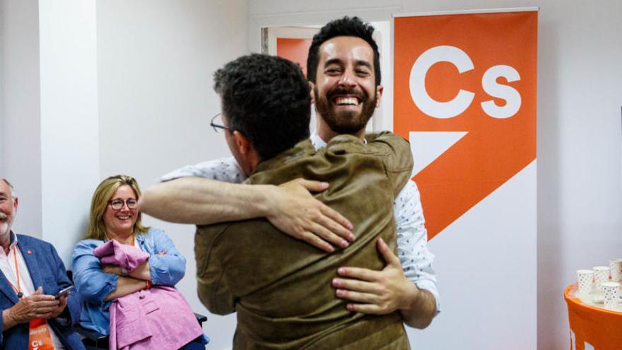 Sede de Ciudadanos el día de las elecciones.