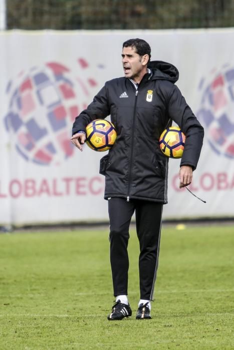 Tensión en el entrenamiento del Real Oviedo