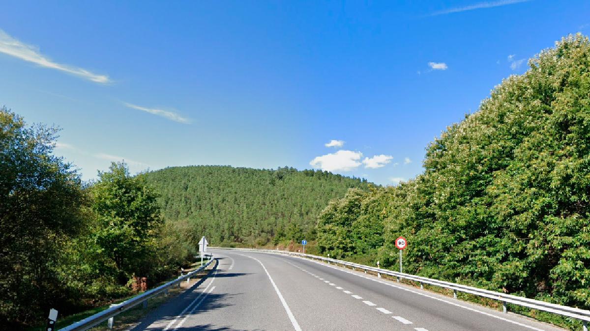 N-120, carretera en la que ocurrió el accidente.