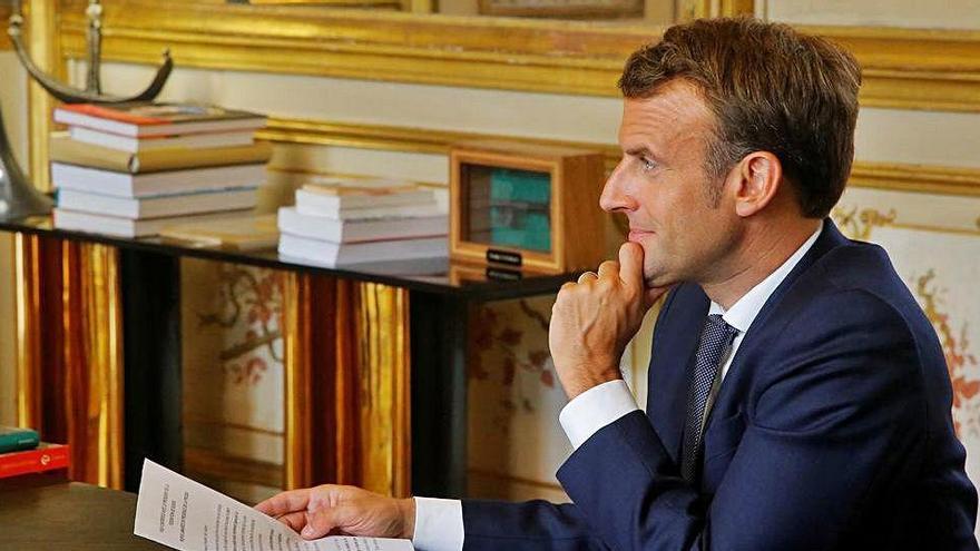 El president Emmanuel Macron, divendres.